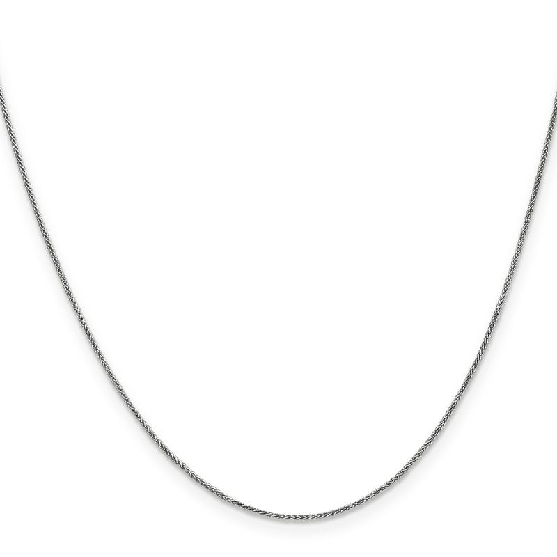 14K White Gold 10 inch .85mm Spiga with Lobster Clasp Anklet