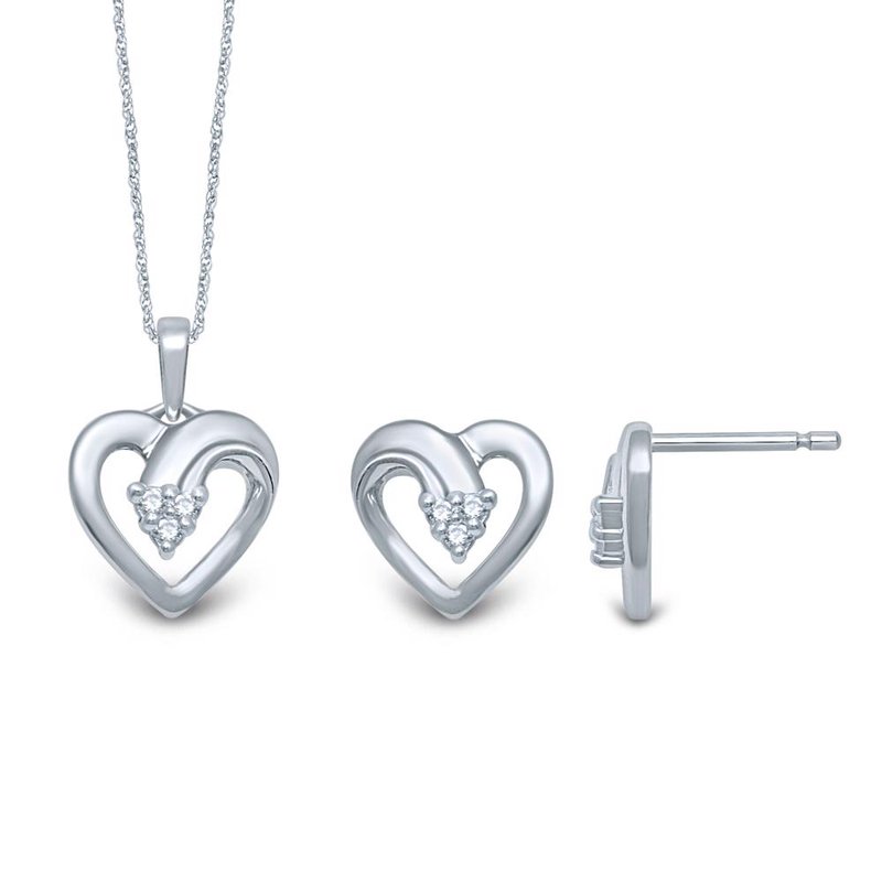 10K 0.06Ct Daim Earring With Pendant