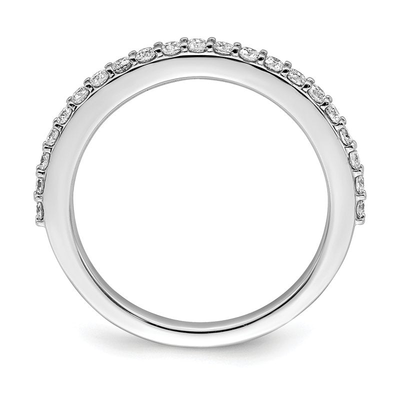 14K White Gold 1/4 carat Lab Grown Diamond VS+ F+ Complete Wedding Band