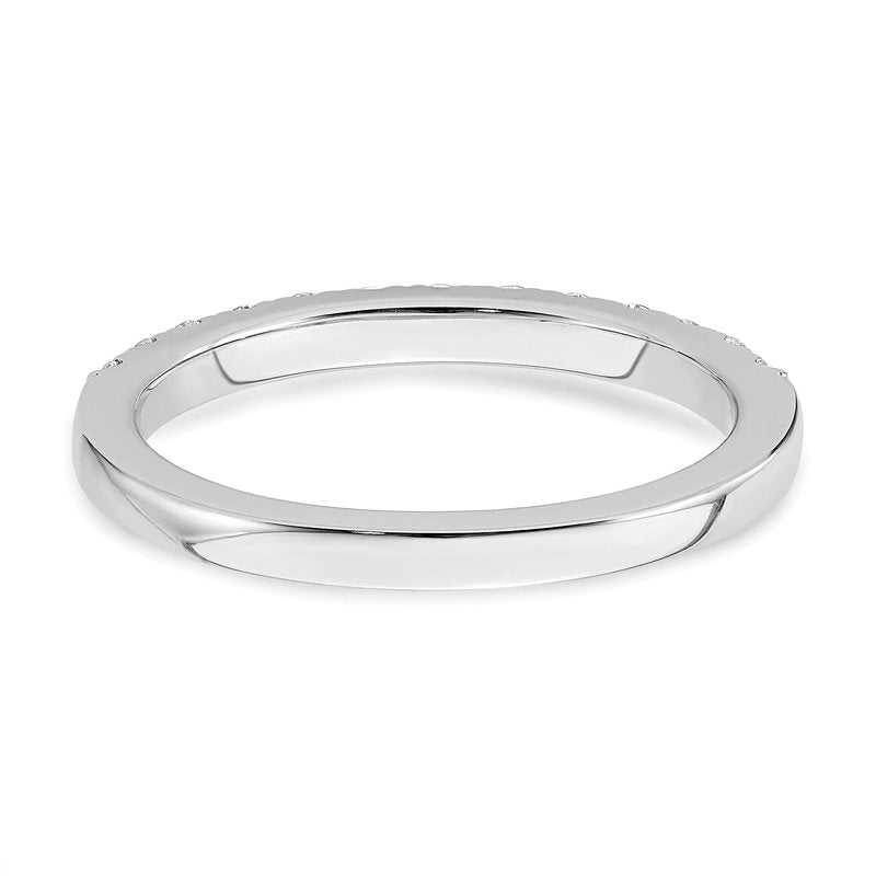 14K White Gold 1/5 carat Lab Grown Diamond VS+ F+ Complete Wedding Band