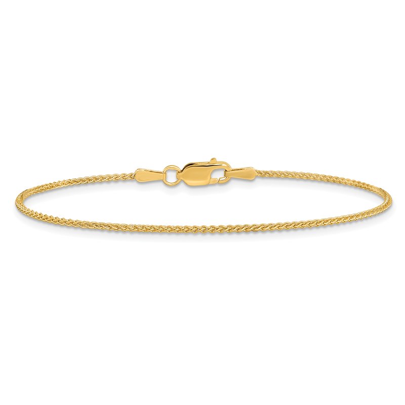 14K 10 inch 1.25mm Spiga with Lobster Clasp Anklet