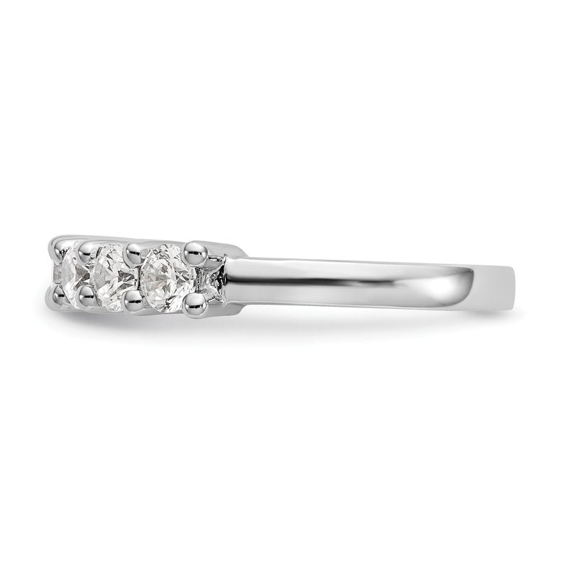 14K White Gold 3/4 carat Lab Grown Diamond VS/SI  D E F  7 Stone Band