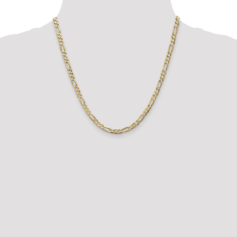 10K 4.5mm Concave Figaro Chain