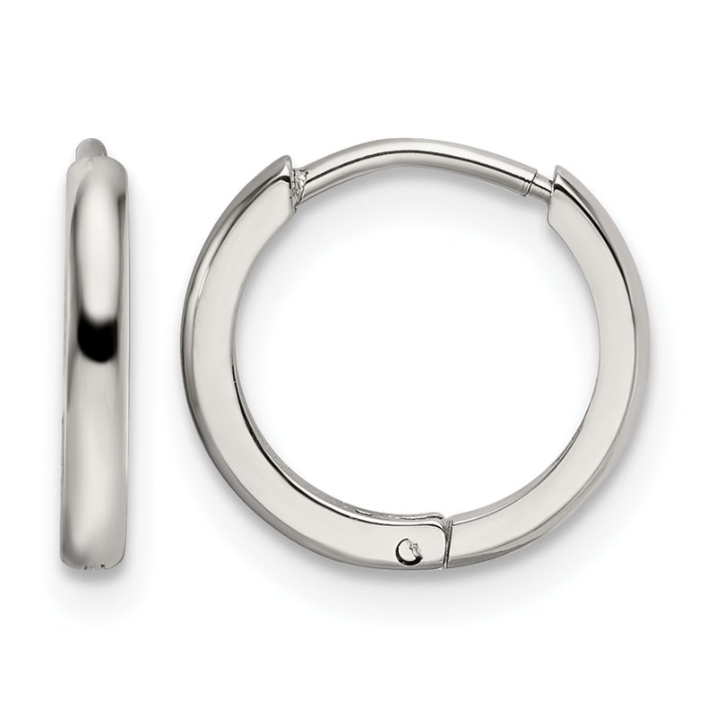 Stainless Steel Polished 1.4mm Endless Hinged Hoops