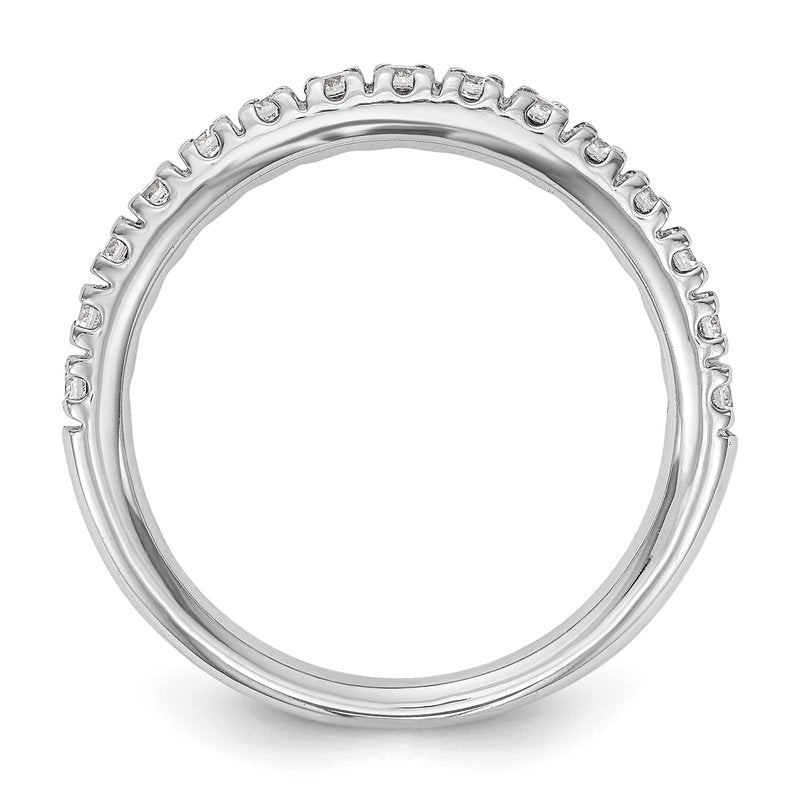14K White Gold 1/4 carat Lab Grown Diamond VS+ F+ Complete Wedding Band