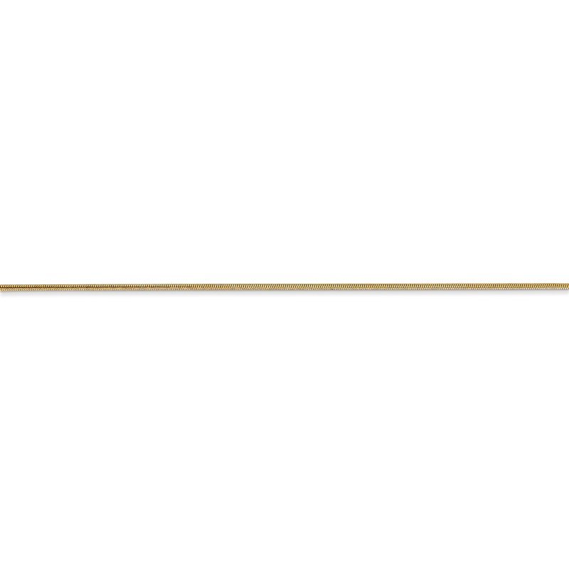 14K 10 inch .8mm Round Snake with Lobster Clasp Anklet