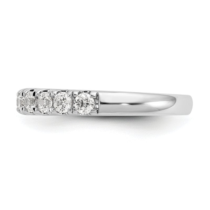 14K White Gold 1/2 carat Lab Grown Diamond VS+ F+ Complete Wedding Band