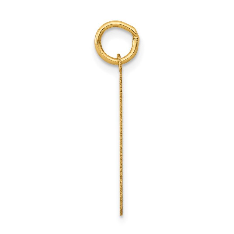 14k Medium Polished Number 61 Charm