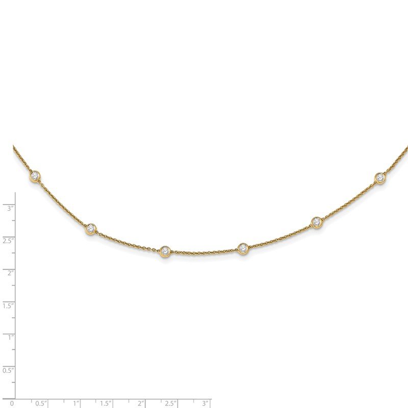 14K Rose Gold 3/8 carat Lab Grown Diamond VS+ F+ Complete 7 Station 7 in Bracelet