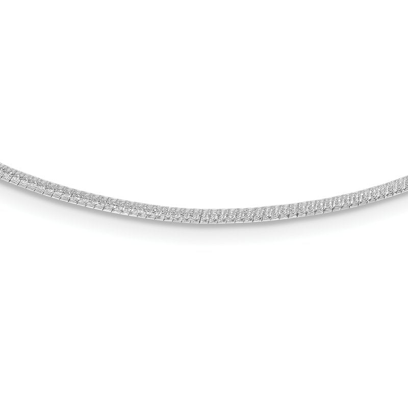 14K Two-tone D/C Reversible 2mm Adjustable Omega Necklace