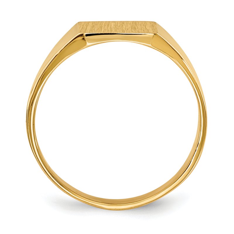 14k 8.5x9.0mm Closed Back Signet Ring