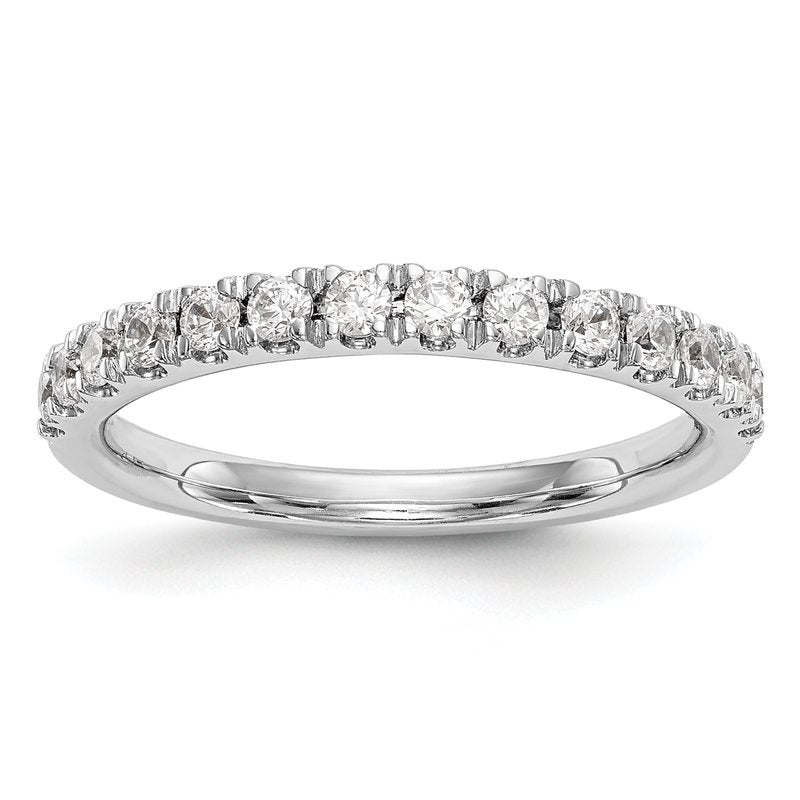 14K White Gold 3/8 carat Lab Grown Diamond VS+ F+ Complete Wedding Band