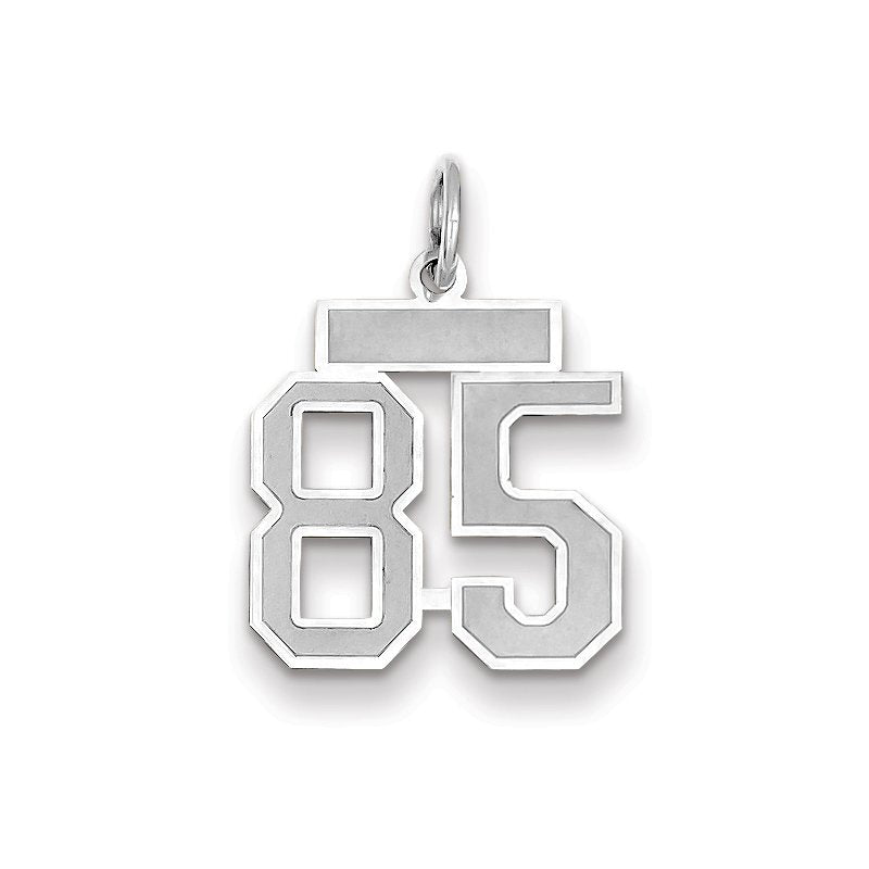 14kw Small Satin Number 85 Charm