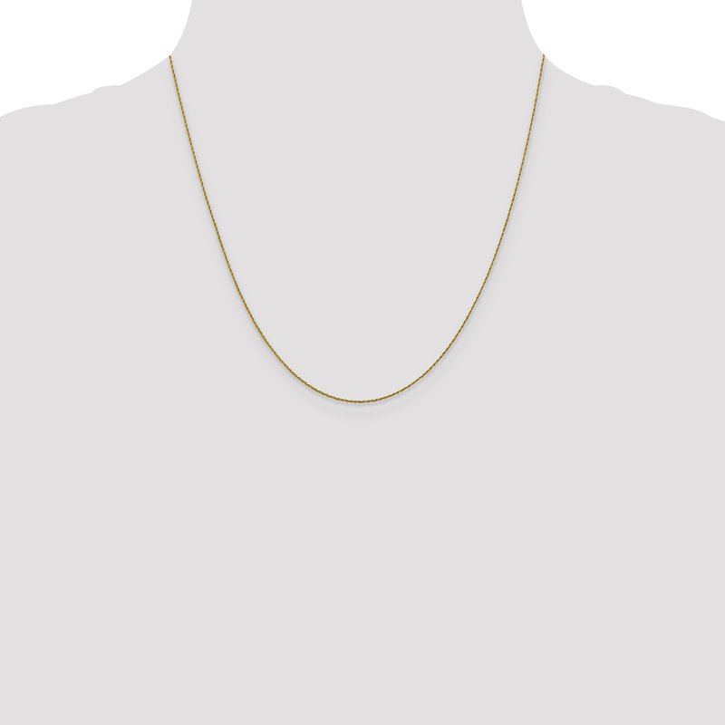 14K .8mm Loose Rope Chain Spring Ring Clasp