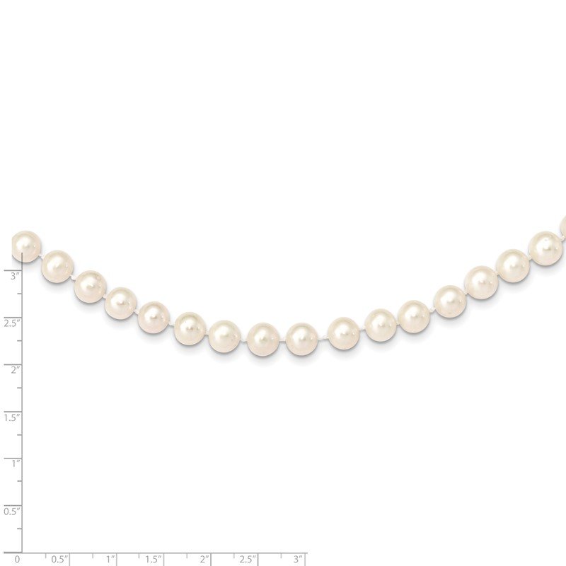 14k 8-9mm White Near-Round Freshwater Cultured Pearl 16 inch Necklace