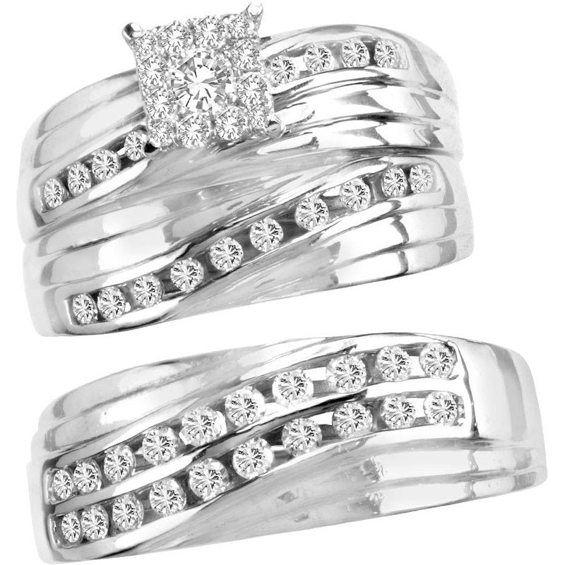 14K 1.13Ct Diamond Trio Set