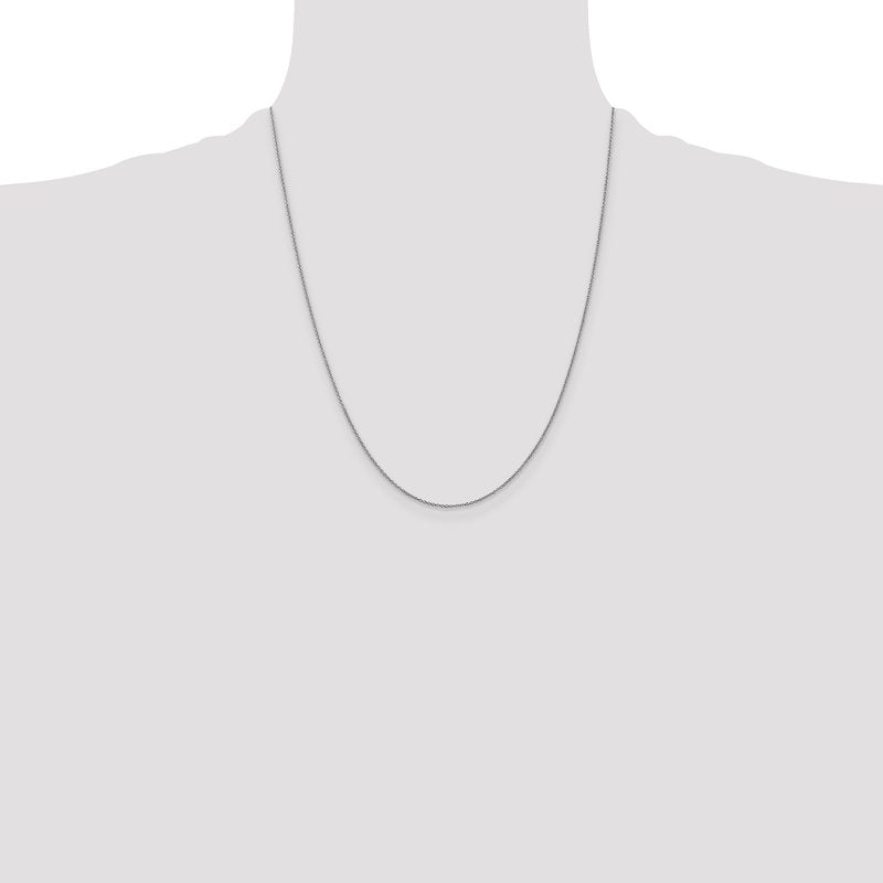 14K White Gold 14 inch .9mm Cable with Lobster Clasp Chain