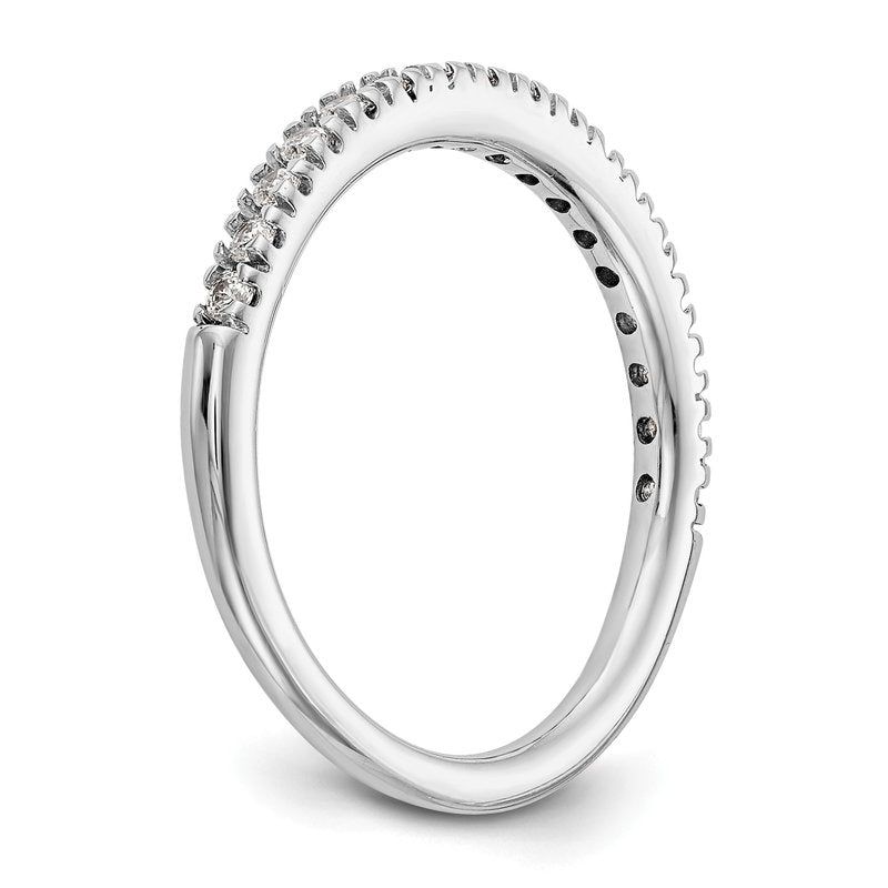 14K White Gold 1/4 carat Lab Grown Diamond VS+ F+ Complete Wedding Band