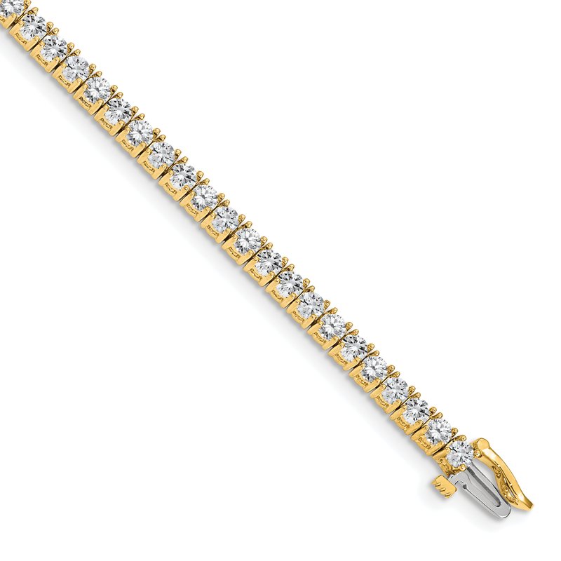 14k Complete 4.92 carat Round VS Diamond 4-prong 7 inch Tennis Bracelet
