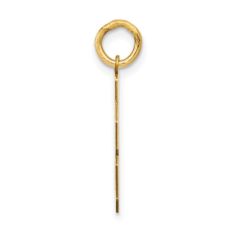 14k Small Polished Number 78 Charm