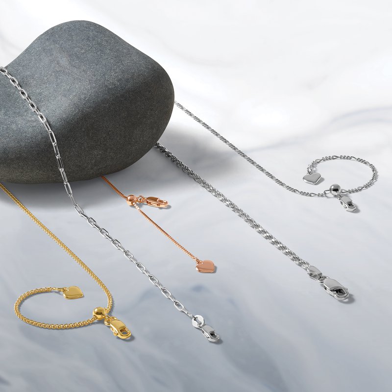 Sterling Silver Adjustable Gold-plated 1.3mm Spiga Chain