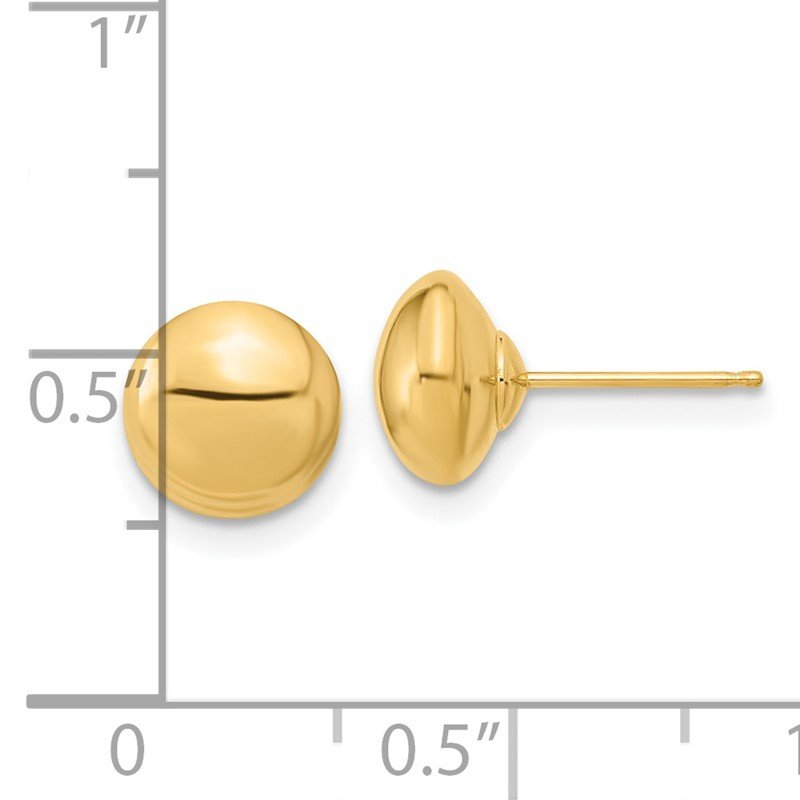 14k Polished Button Post Earrings