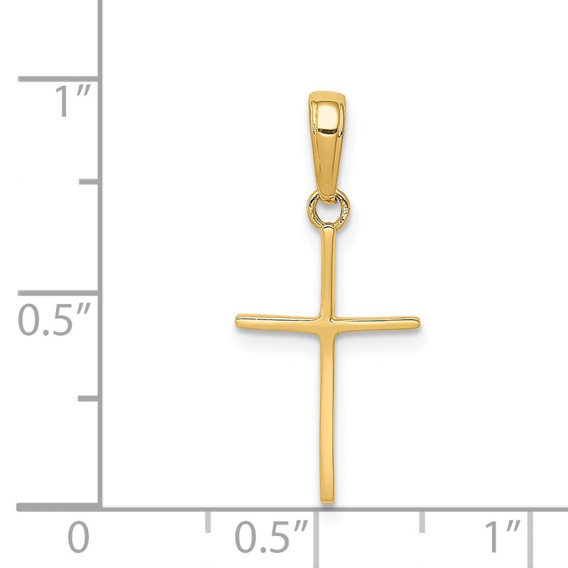 14k Polished Cross Pendant