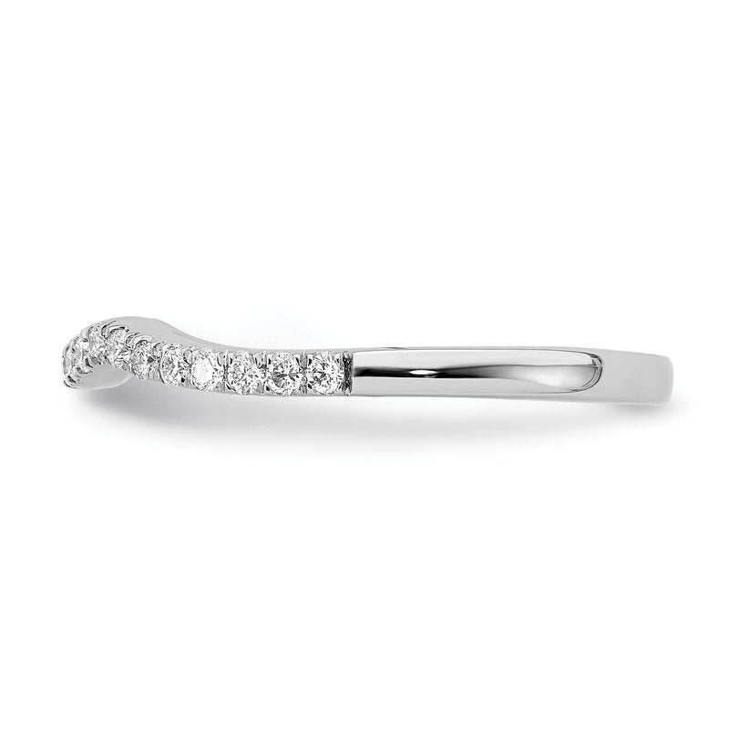 14K White Gold 1/5 carat Lab Grown Diamond VS/SI  D E F  Wedding Band