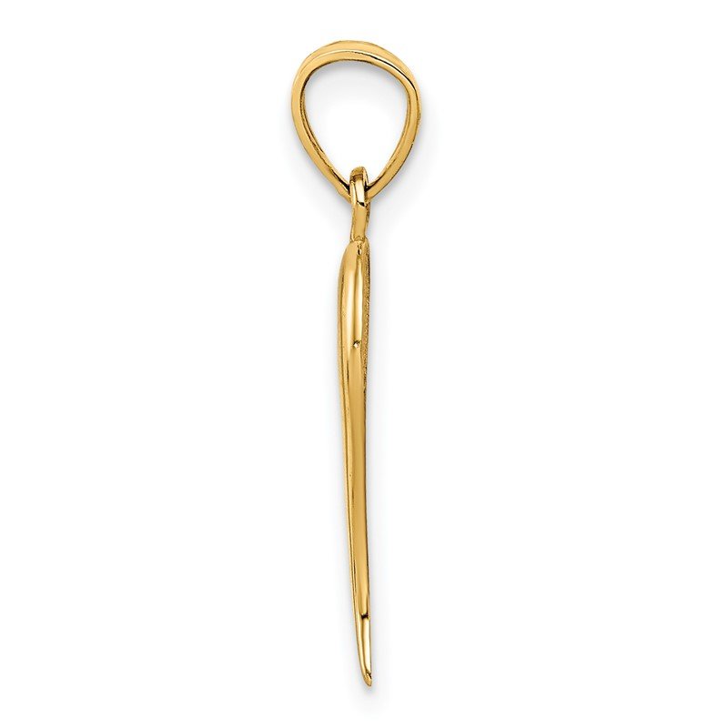 14k Italian Horn Pendant