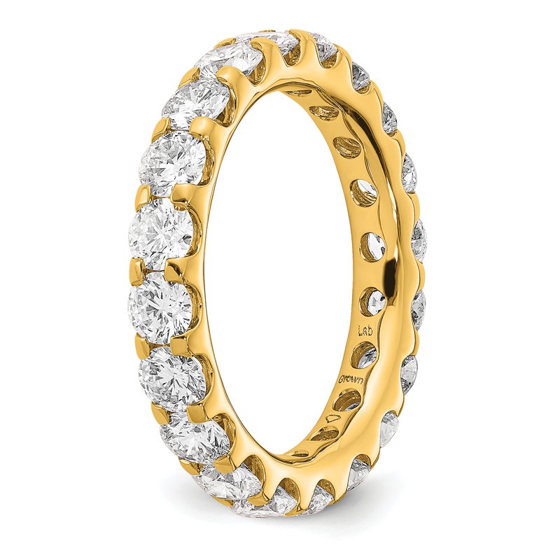 14K Rose Gold 1/2 carat Lab Grown Diamond VS+ F+ Size 4.5 Complete Eternity Band