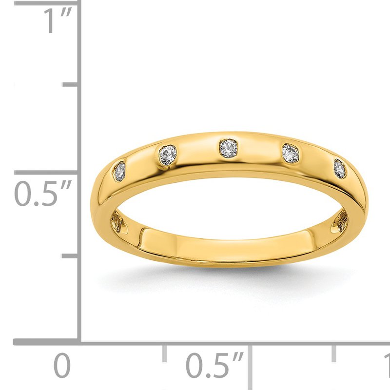 14k White Gold 5-stone Diamond Ring