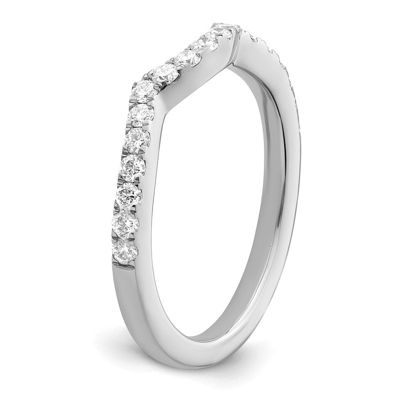 14K White Gold 1/4 carat Lab Grown Diamond VS/SI  D E F  Wedding Band