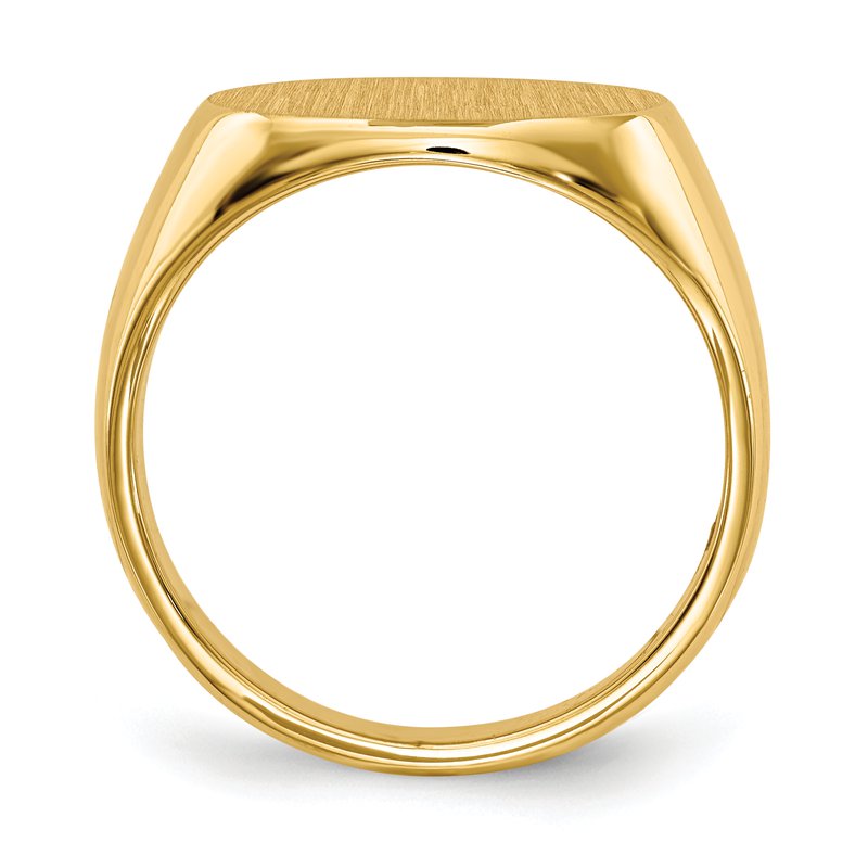 14k 16.0x12.0mm Closed Back Mens Signet Ring