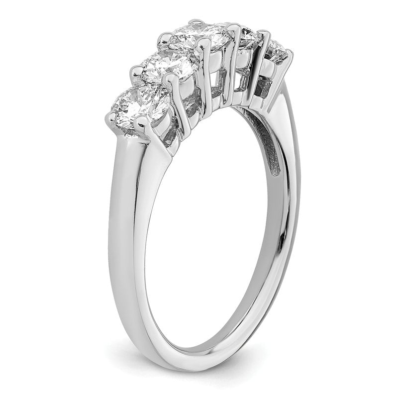 14K White Gold 1/2 carat Lab Grown Diamond VS/SI  D E F  5 Stone Ring