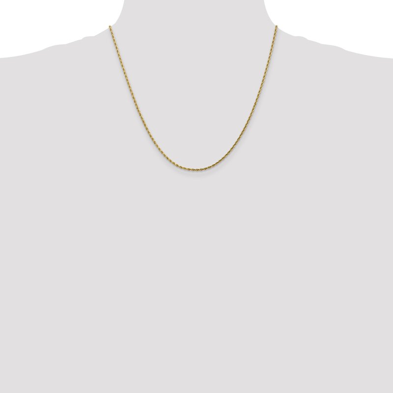 14K 1.75mm Diamond-Cut Rope Chain