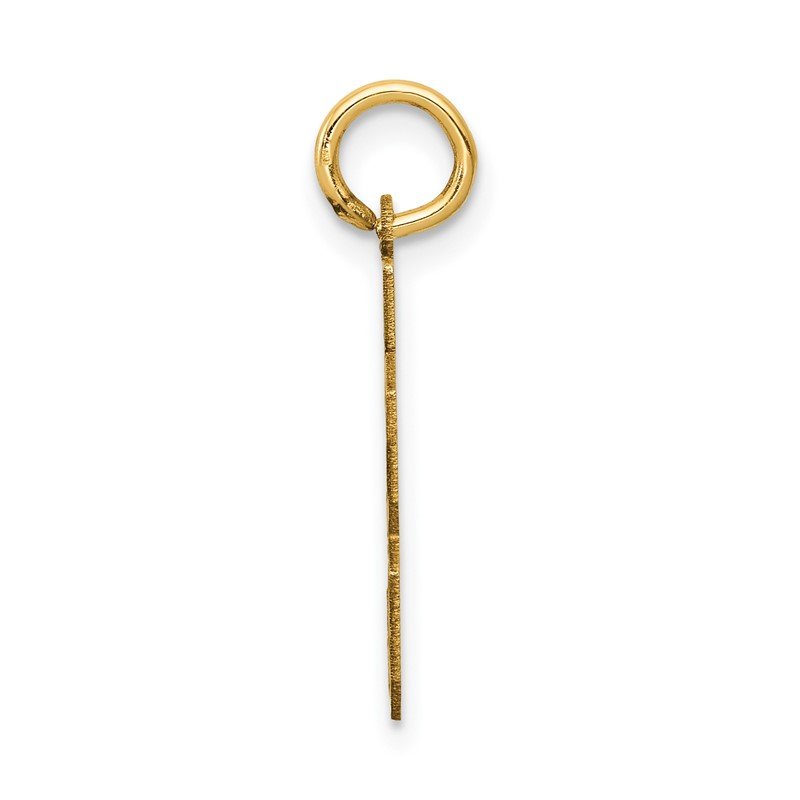 14k Small Satin Number 33 Charm