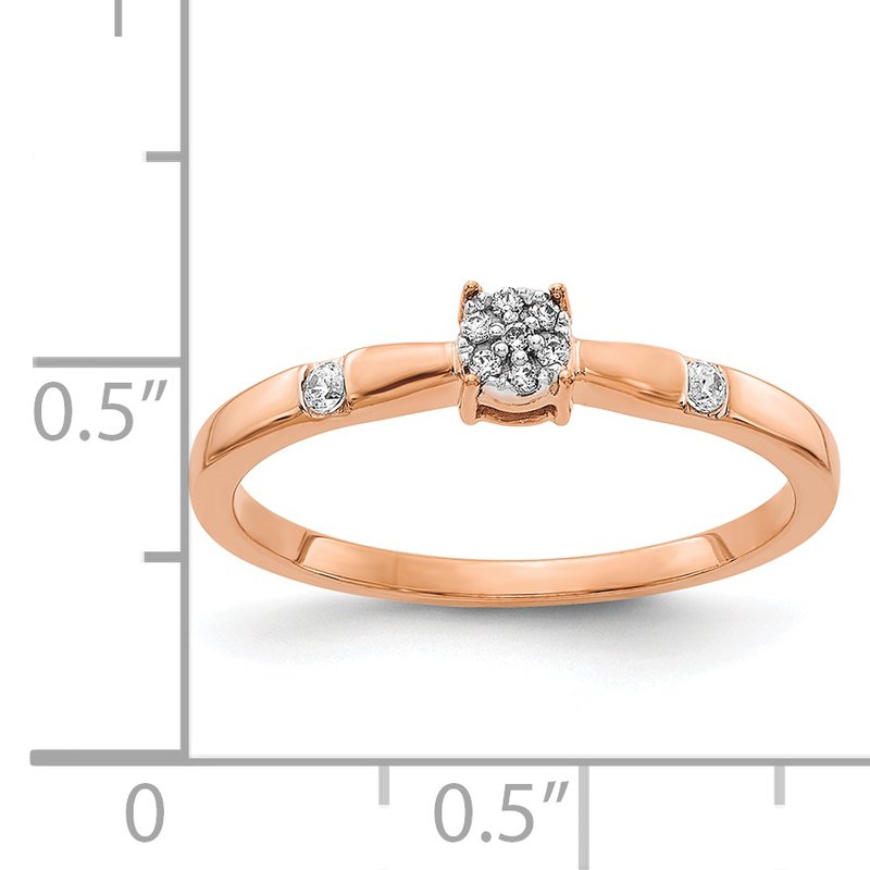 14k Rose Gold Diamond Cluster Ring