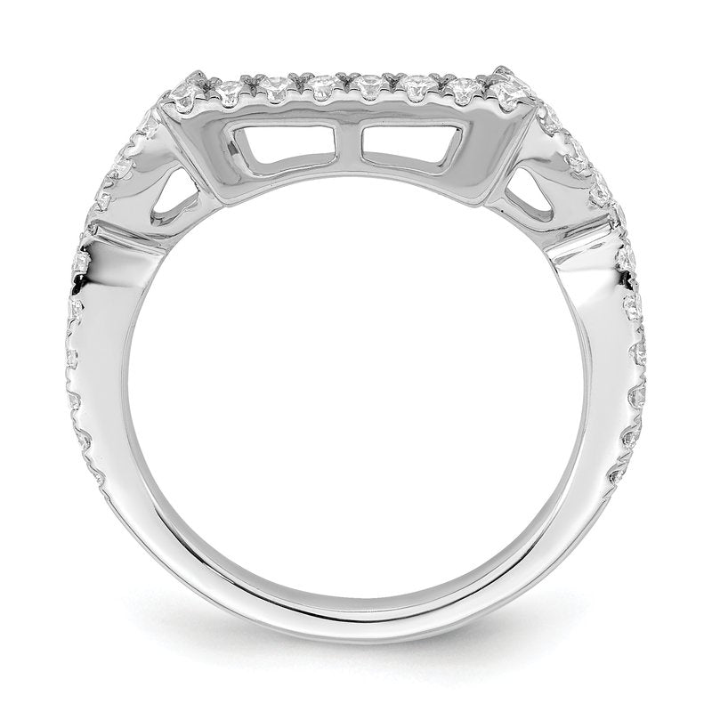 14K White Gold 1/2 carat Lab Grown Diamond VS/SI  D E F  Wedding Band