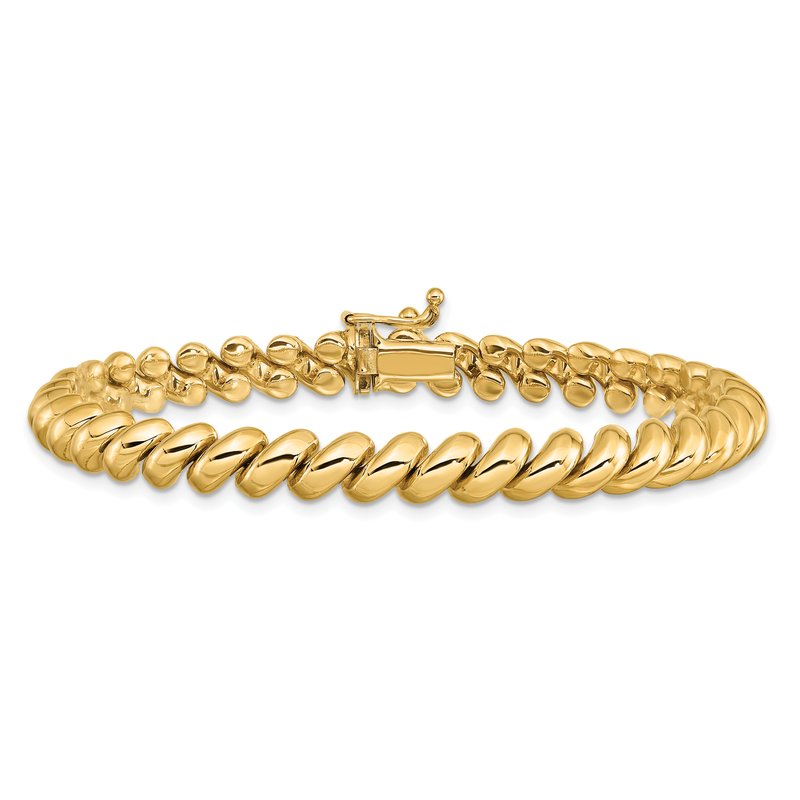 14k Polished 6mm 16 inch San Marco Necklace