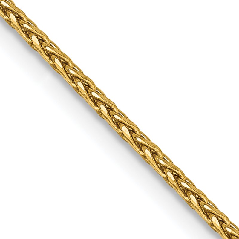14K 10 inch 1.5mm Diamond-cut Parisian Wheat with Lobster Clasp Anklet