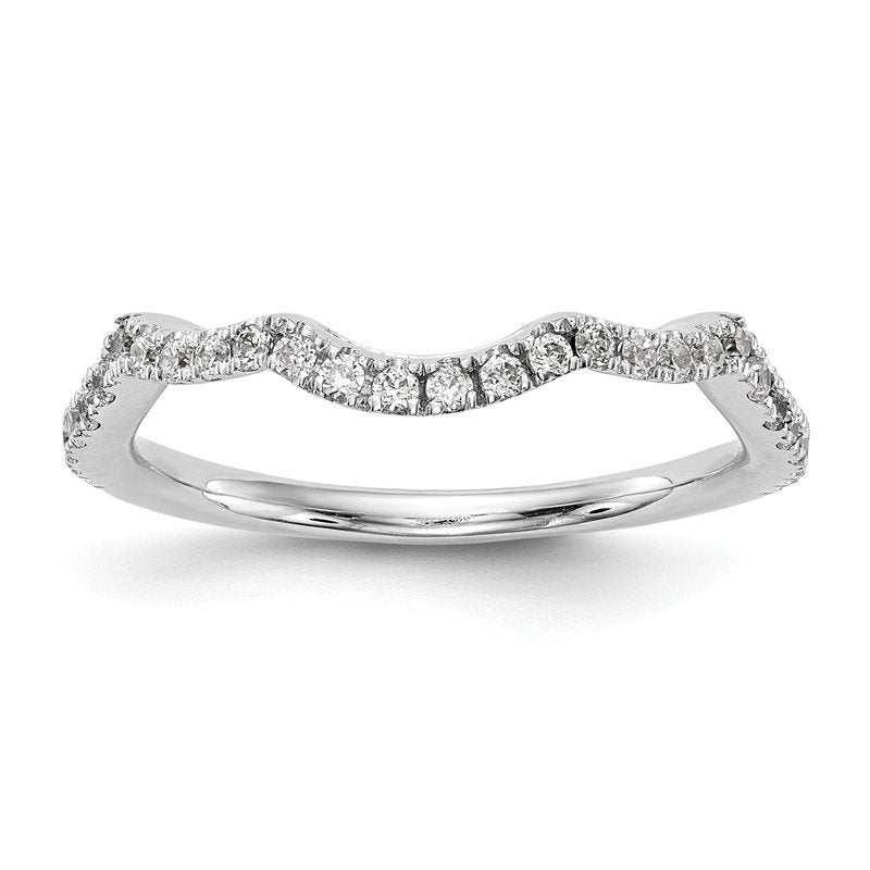 14K White Gold 1/3 carat Lab Grown Diamond VS/SI  D E F  Wedding Band