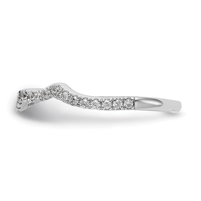 14K White Gold 1/3 carat Lab Grown Diamond VS/SI  D E F  Wedding Band