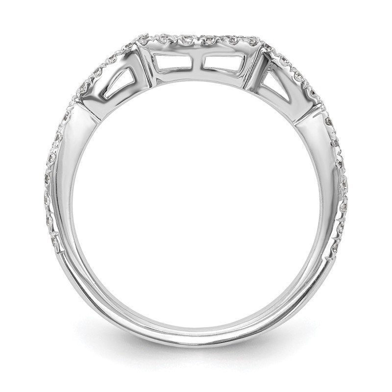 14K White Gold 1/3 carat Lab Grown Diamond VS/SI  D E F  Wedding Band