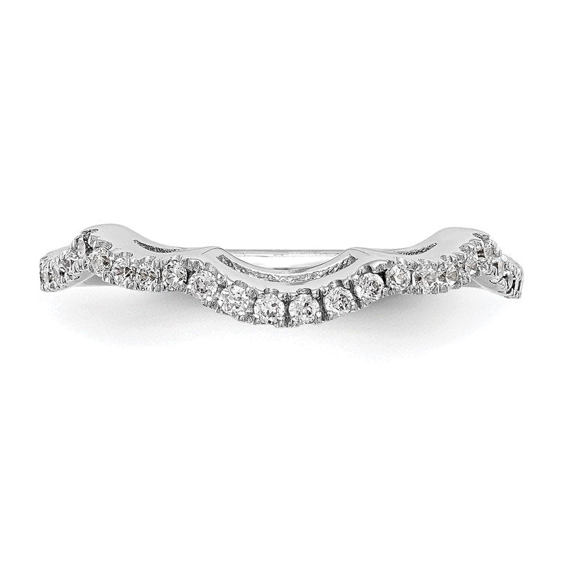 14K White Gold 1/3 carat Lab Grown Diamond VS/SI  D E F  Wedding Band