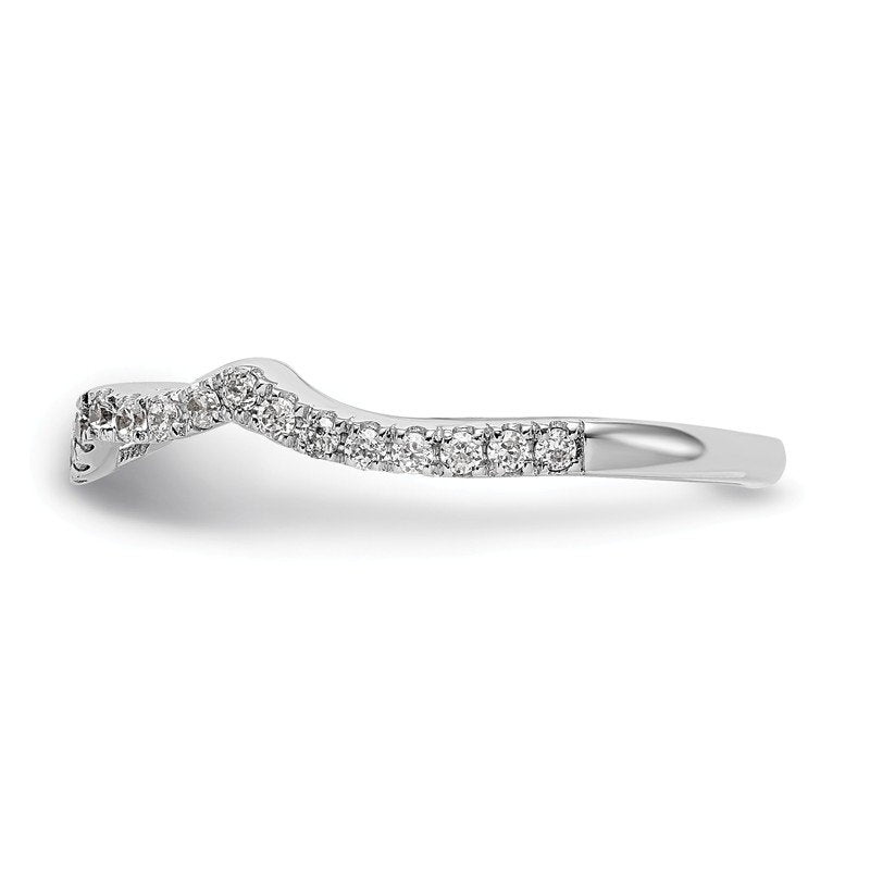14K White Gold 1/3 carat Lab Grown Diamond VS/SI  D E F  Wedding Band