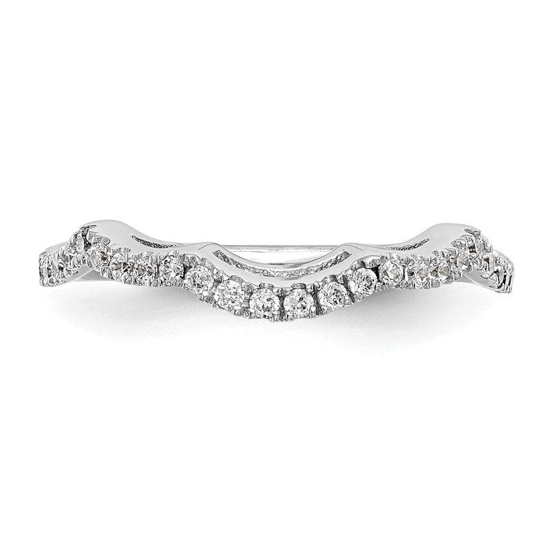 14K White Gold 1/3 carat Lab Grown Diamond VS/SI  D E F  Wedding Band