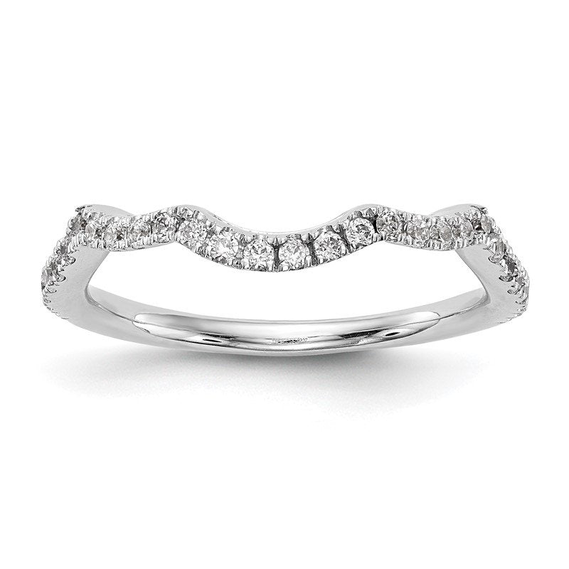 14K White Gold 1/3 carat Lab Grown Diamond VS/SI  D E F  Wedding Band