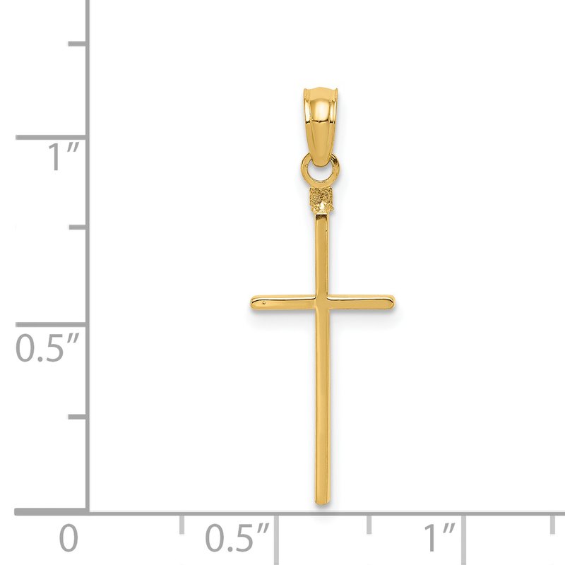14k Polished Cross Pendant
