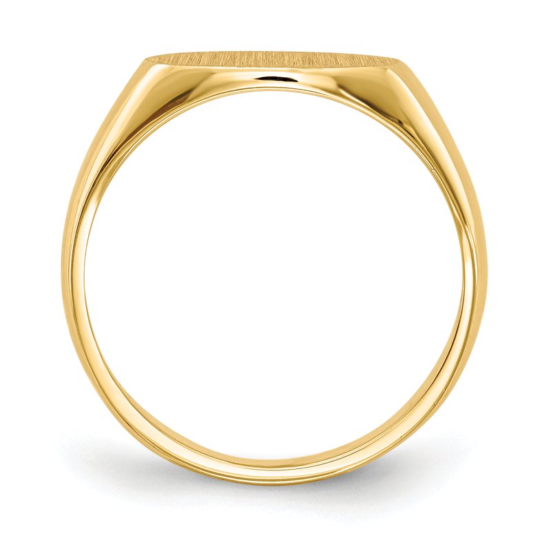 14k 11.5x6.5mm Closed Back Signet Ring