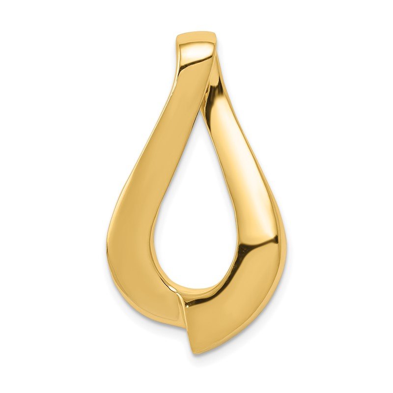14k Polished Slide Fits up to 8mm Regular/10mm Fancy or Reversible Omega